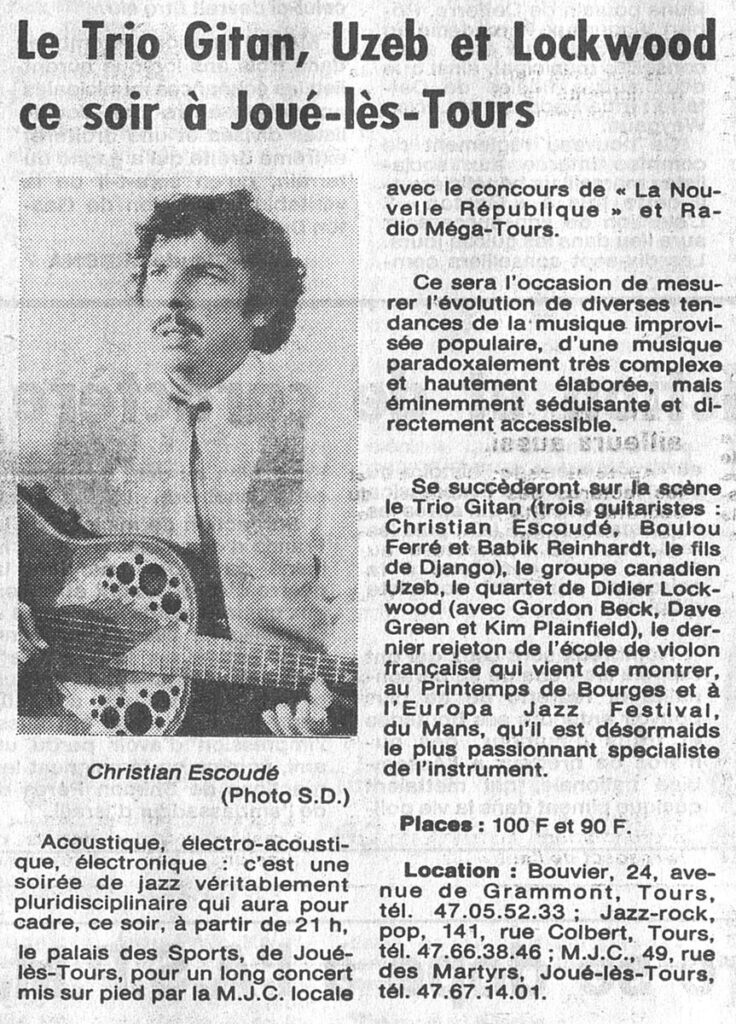 1986.05.09-NRCO.CADPREa-736x1024 Trio Gitan, Uzeb, Didier Lockwood (09/05/86)
