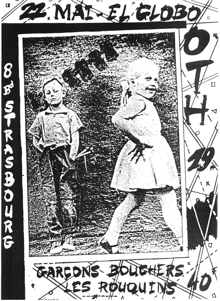 1986.05.22-Flyer01Gerald-Biot-750x1024 Les Rouquins, Garçons Bouchers, O.T.H. (22/05/86)