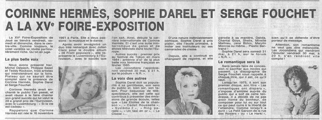1986.05.28-NRCO.11ADPRE-1024x382 "Foire-Exposition de Joué-lès-Tours" (30/05 au 01/06/86)