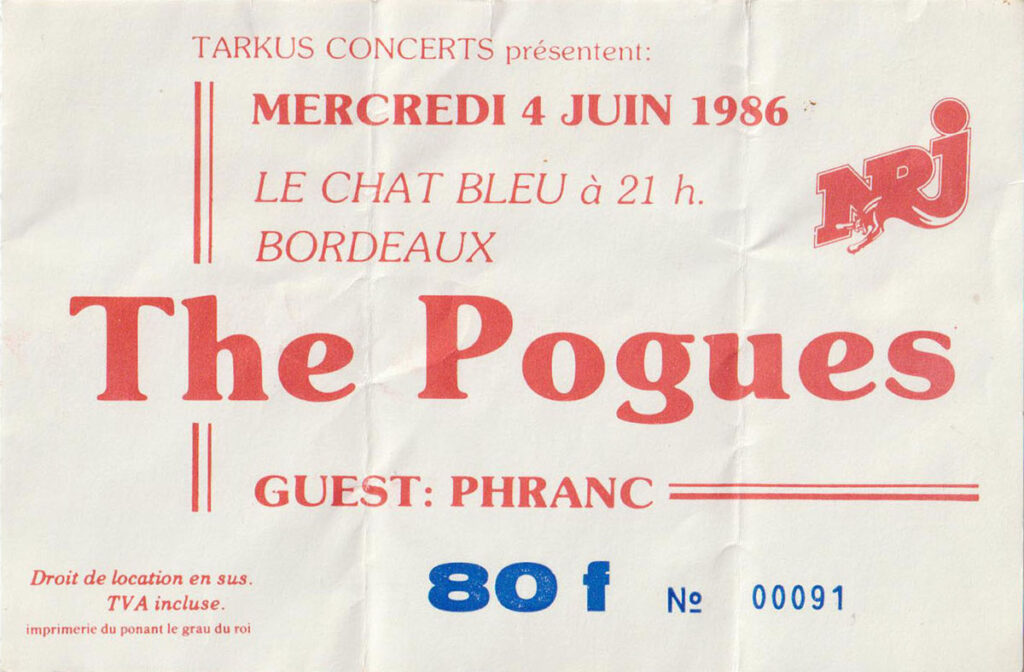 1986.06.04-Ticket01-Patrick-Korbendau-1024x672 Phranc, Pogues (04/06/86)