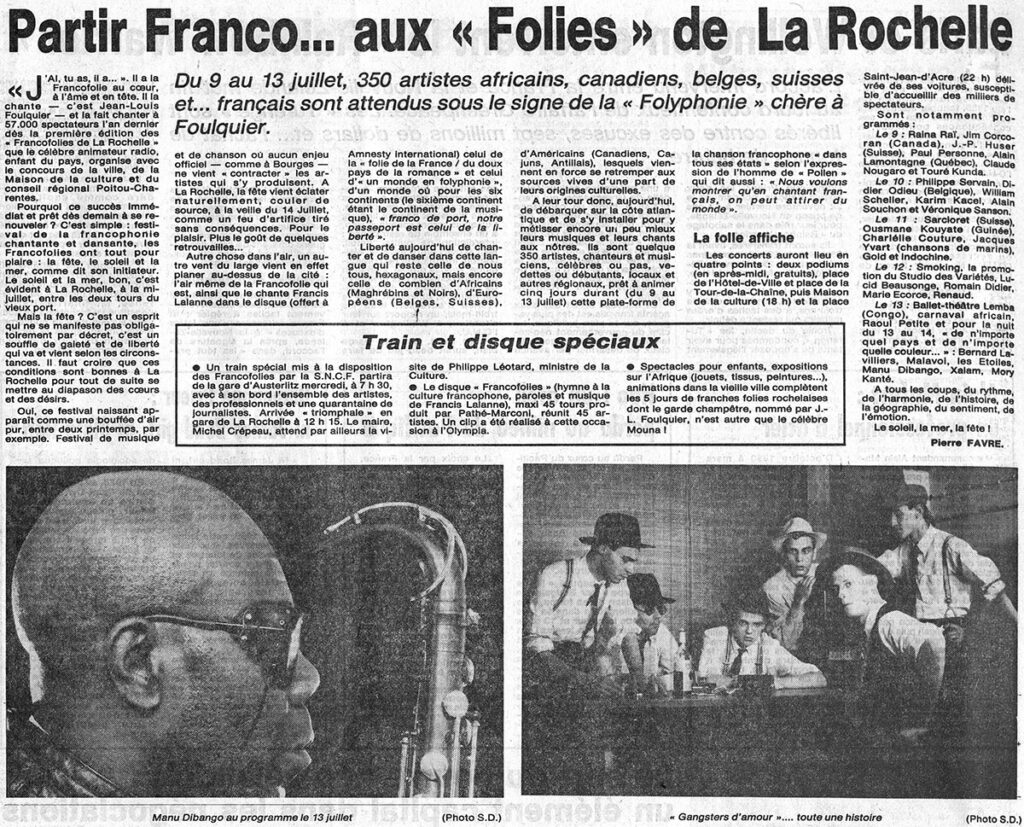 1986.07.08-NRCO.CADPRE-1024x827 "Francofolies" (09 au 13/07/86)
