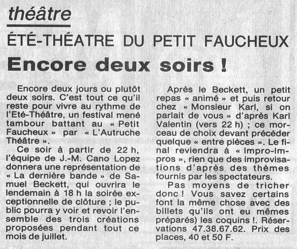 1986.07.25-NRCO.3ADPREb-1024x858 Autruche Théâtre (08 au 26/07/86)