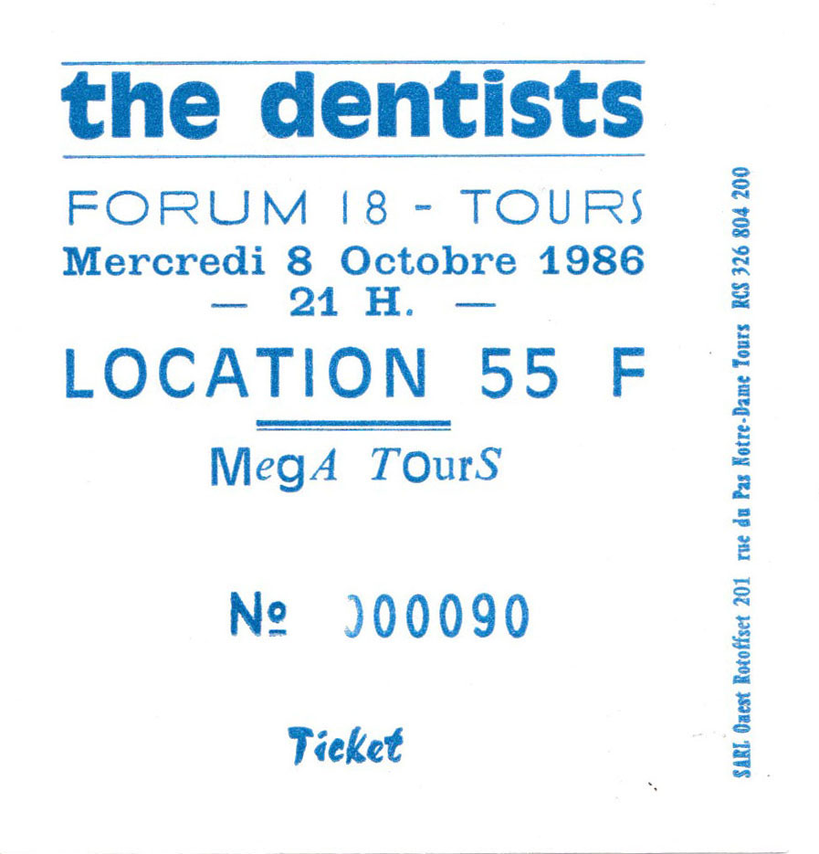 1986.10.08-Ticket01-Psykout DJ Doctor Philip, the Dentists (08/10/86)