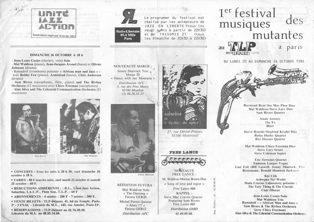 1986.10.20-Doc01.01-Oreille-est-Hardie-1024x724 "Musiques mutantes" Jean-Louis Costes… (26/10/86)