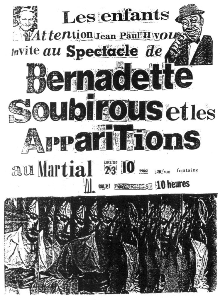1986.10.23-Flyer01-Max-Well-750x1024 Bernadette Soubirou et ses Apparitions (23/10/86)