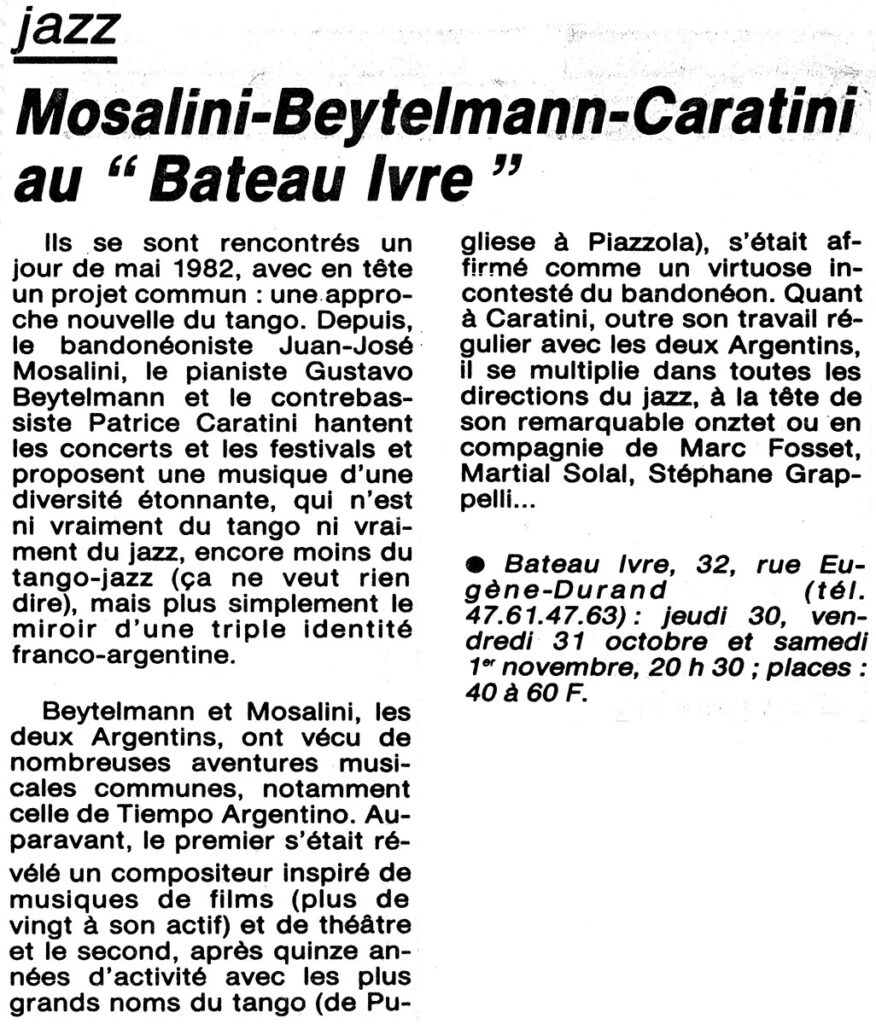 1986.10.30-Presse-NR01-51-Z-3-876x1024 Trio Mosalini, Beytelman et Caratini (30/10 au 01/11/86)