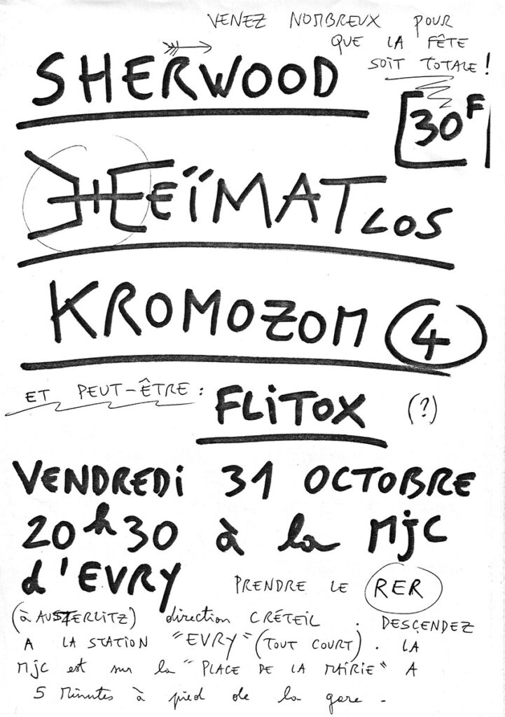 1986.10.31-Heimat-Los-Heimat-LosFL2-721x1024 Kromozom 4, Heimat-Los, Sherwood, Flitox (31/10/86)