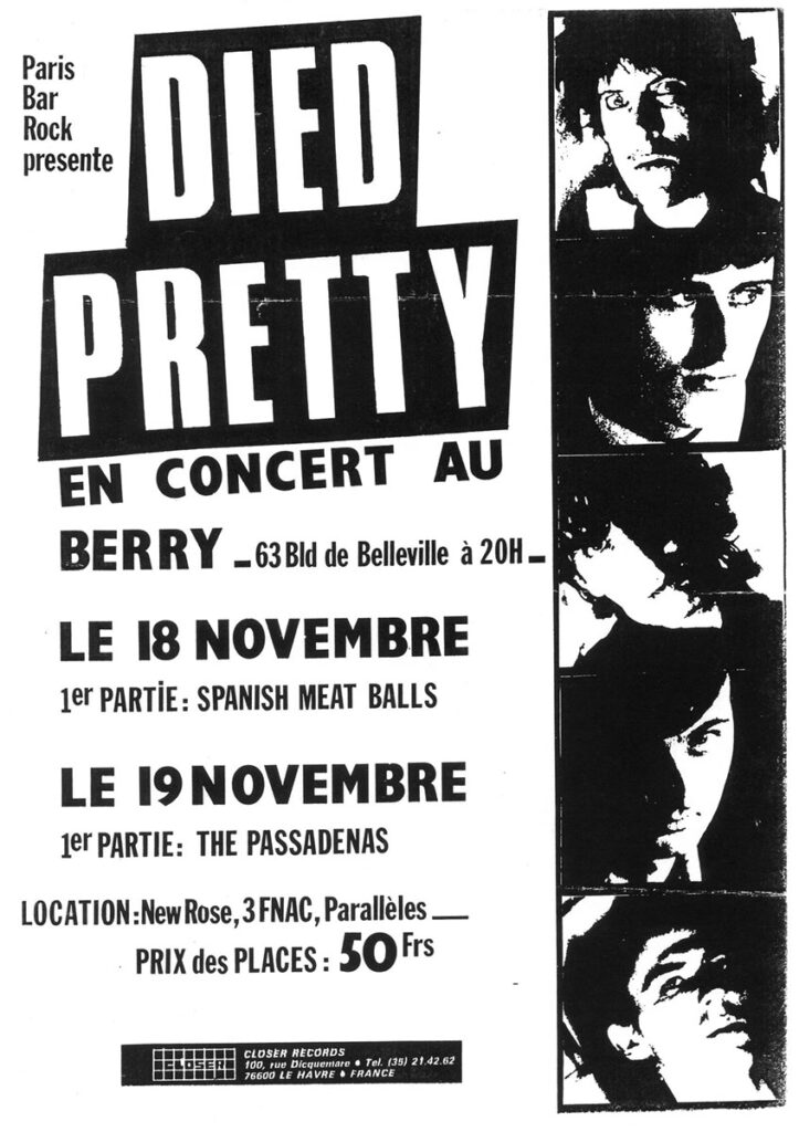 1986.11.18-Max-WellFL-723x1024 Les Pasadenas, Died Pretty (19/11/86)