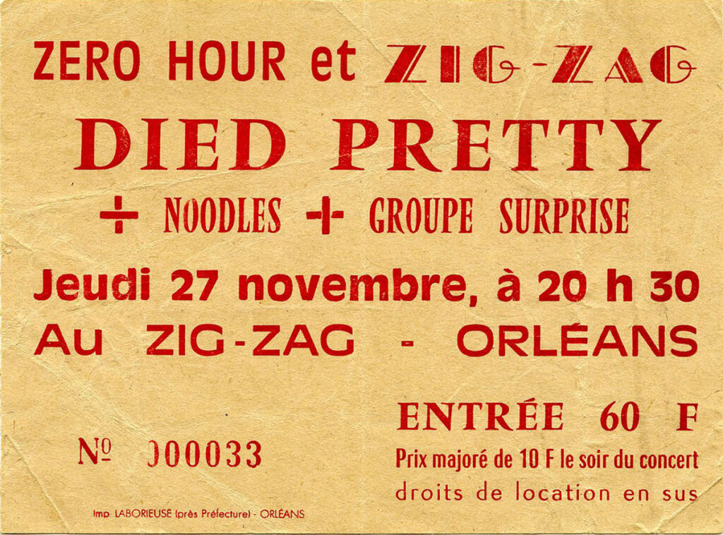 1986.11.27-Ticket01-Milouf-1024x758 The Bliss Greedies, Noodles, Died Pretty (27/11/86)