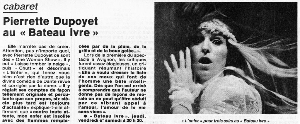 1986.12.01-Presse-NR01-51-Z-3-Dupoyet-1024x423 Pierrette Dupoyet "L’enfer" (04 au 06/12/86)