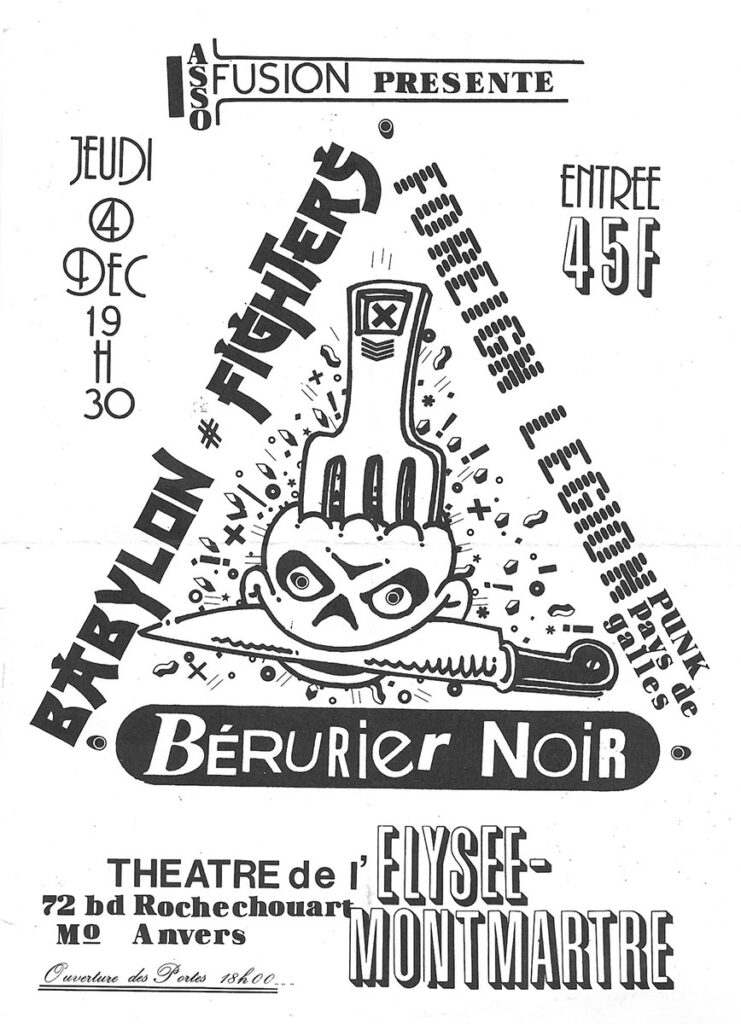 1986.12.04-FL02-741x1024 Foreign Legion, Babylon Fighters, Bérurier Noir (04/12/86)