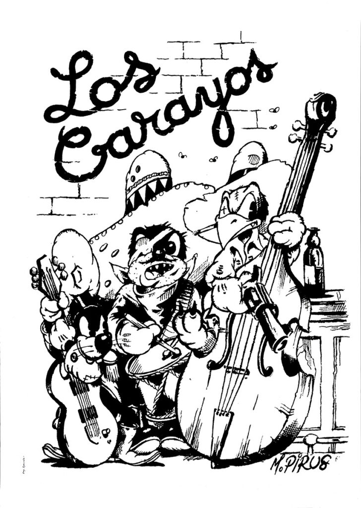 1987-Carayos-Affiche01-64-90-imprimee-Copie-728x1024 Affiche : Los Carayos