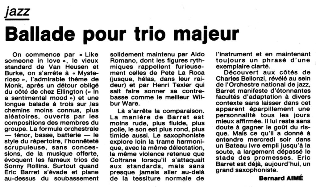1987.01.09-NRCO.3ADPREb-1024x607 Trio Eric Barret, Aldo Romano, Henri Texier (07/01/87)
