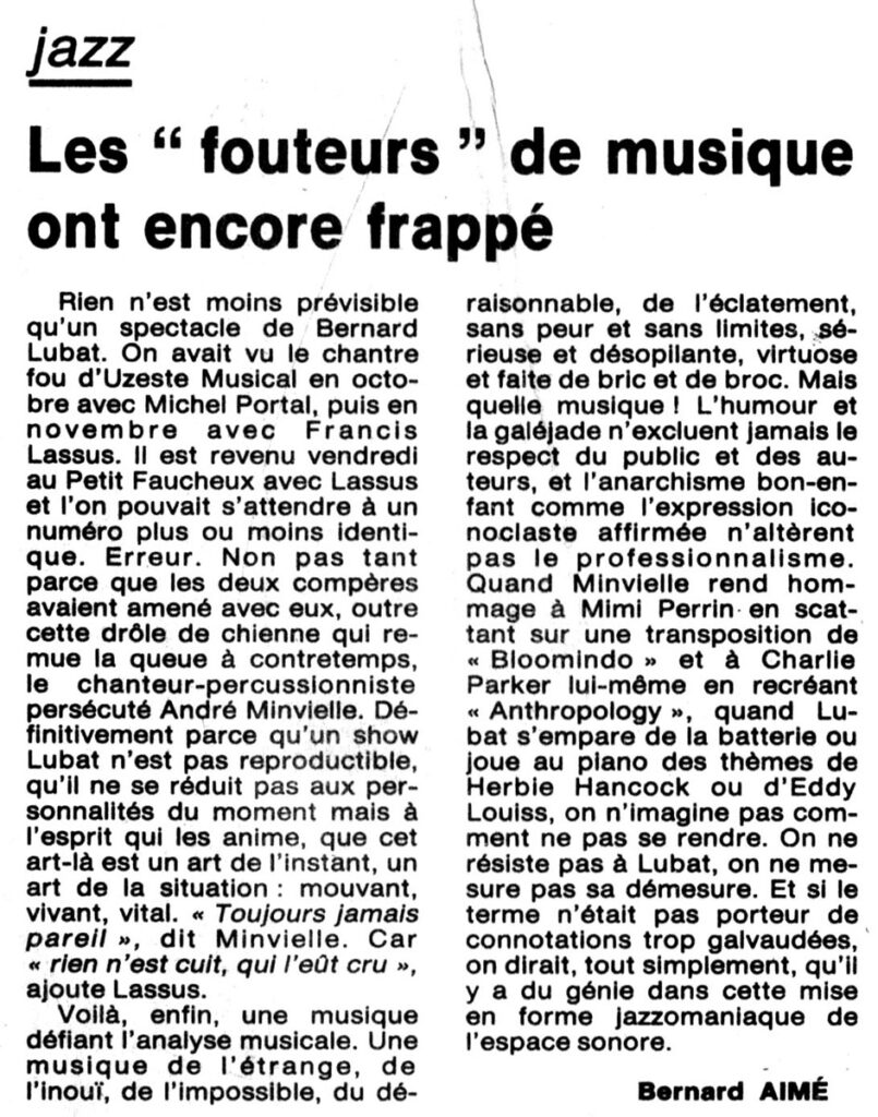 1987.01.12-NRCO.6ADPREa-805x1024 "Soirée surprise" Bernard Lubat (09/01/87)