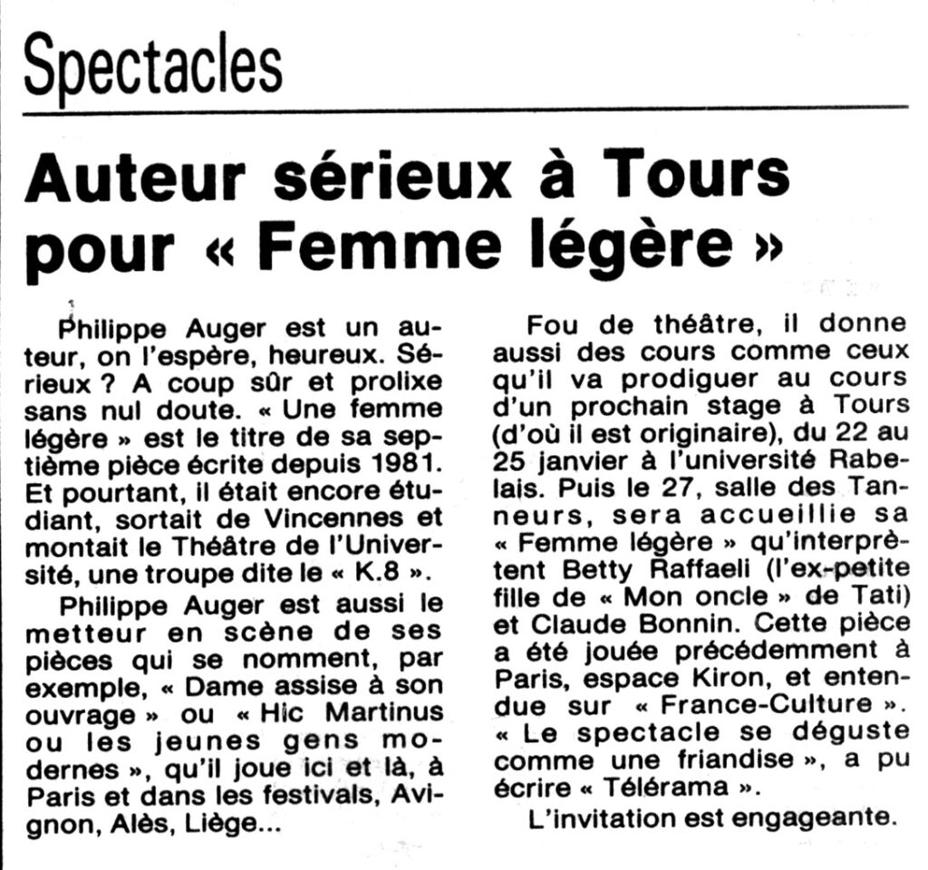 1987.01.21-NRCO.JADPREa-1024x960 Théâtre K 8 "Désordre amoureux" (22 au 25/01/87)