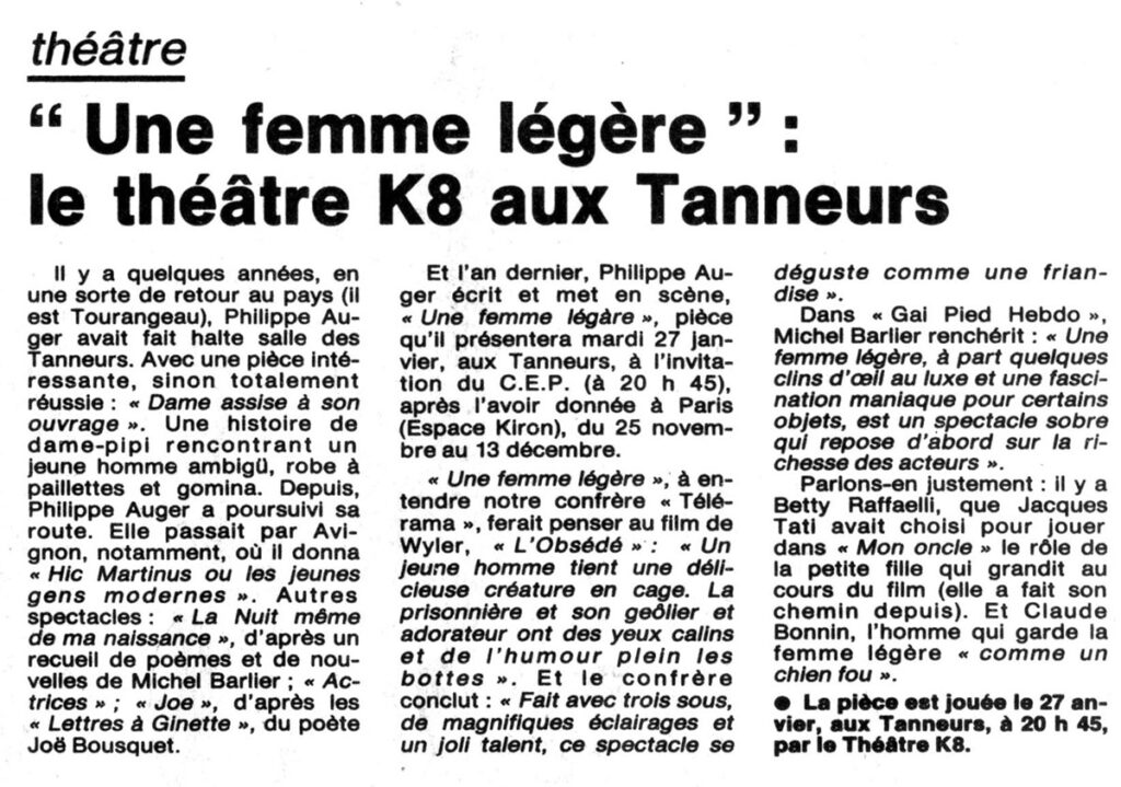 1987.01.24-NRCO.5ADPREa-1024x719 Théâtre K8 "Une femme légère" (27/01/87)
