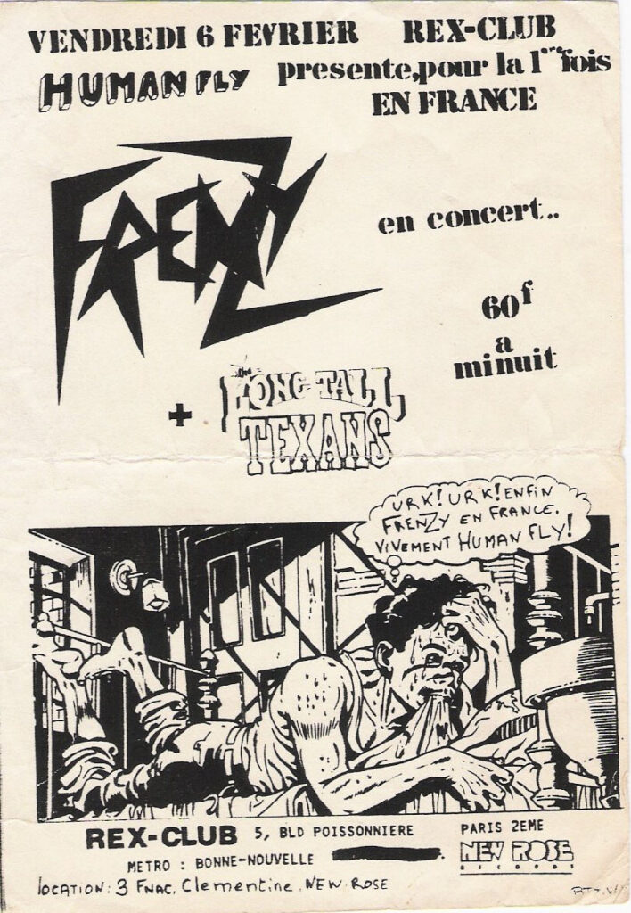1987.02.06-Flyer01-Lolo-Pollet-708x1024 "Human Fly" Long Tall Texans, Frenzy (06/02/87)