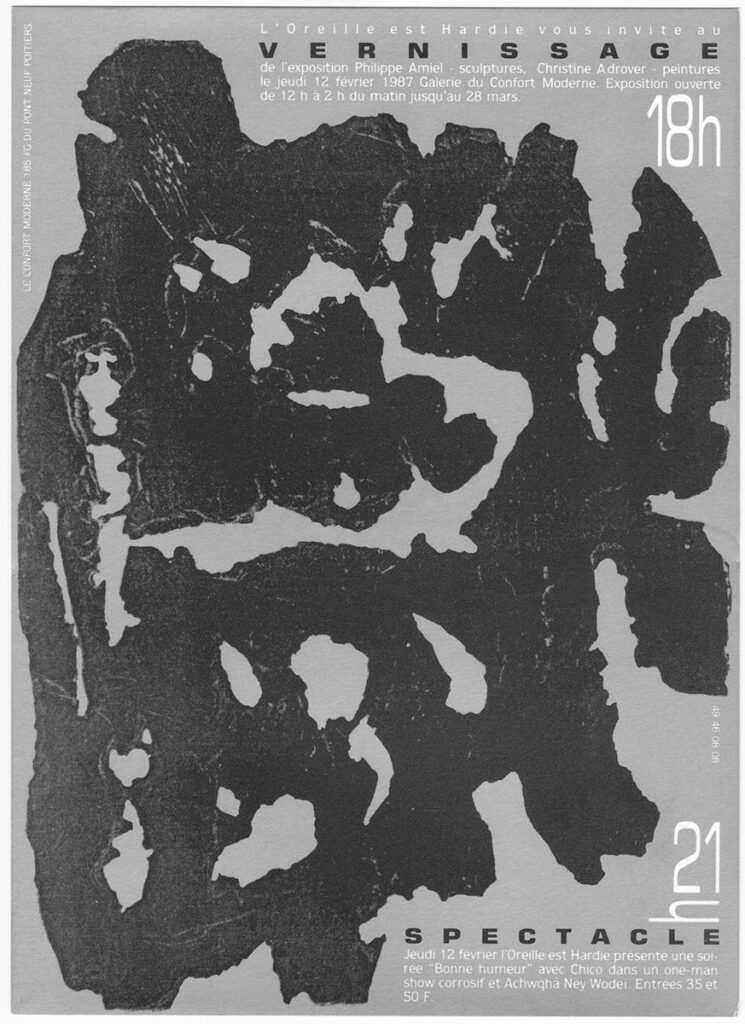 1987.02.12-Flyer01-Oreille-est-Hardie-745x1024 Salade Active, Chico, Achwghâ Ney Wodeï (12/02/87)