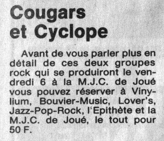 1987.02.27-NRCO.5ADPREa Cyclope, les Cougars (06/03/87)