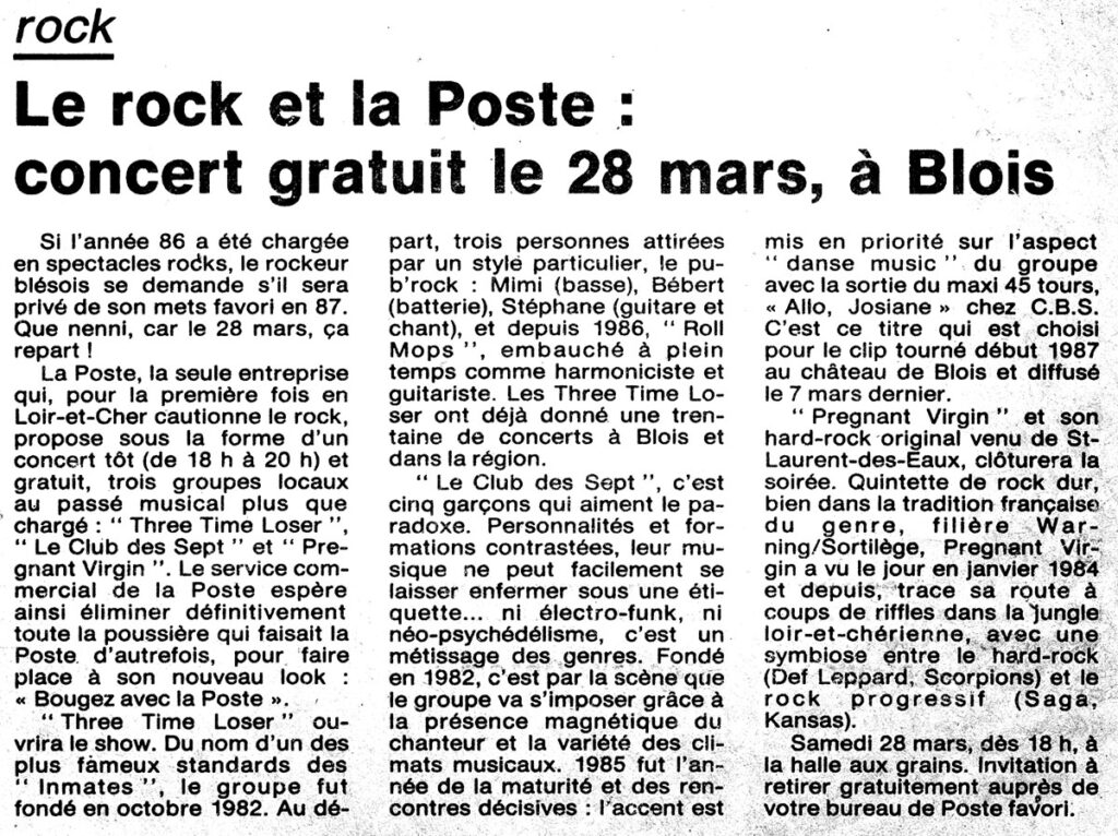1987.03.28-JopeckDO029-1024x766 Three Times Loser, Club des 7, Pregnant Virgin (28/03/87)