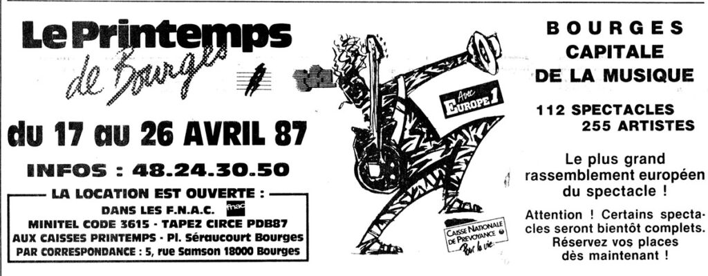1987.03.30-NRCO.2ADPREb-1024x399 "Printemps de Bourges" (17 au 26/04/87)