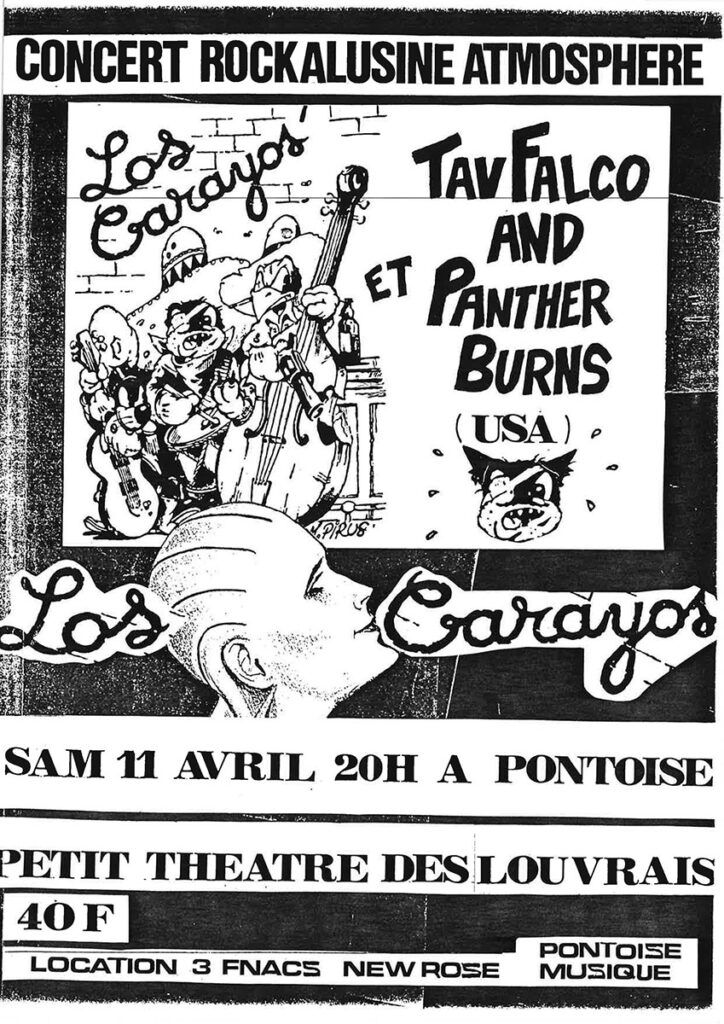 1987.04.11-Flyer01-Gerald-Biot-724x1024 Los Carayos, Tav Falco and Panther Burns (11/04/87)