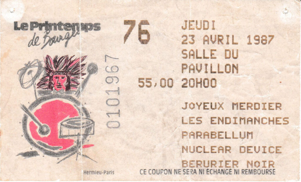 1987.04.23-Ticket01-1024x620 "Printemps de Bourges" (23/04/87)