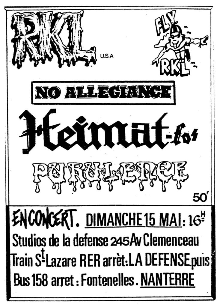 1987.05.15-Heimat-Los-Heimat-LosFL-734x1024 RKL, No Allegiance, Heimat-los, Purulence (15/05/87)