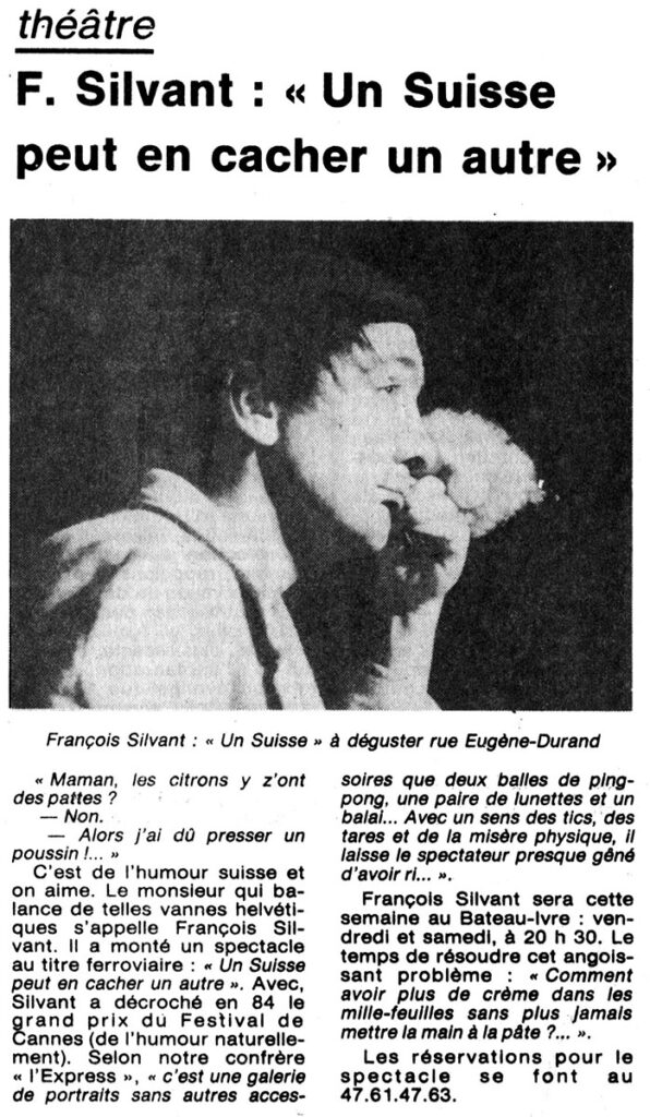 1987.05.26-NRCO.6ADPREa-596x1024 François Silvant "Un suisse peut en cacher un autre" (29 et 30/05/87)