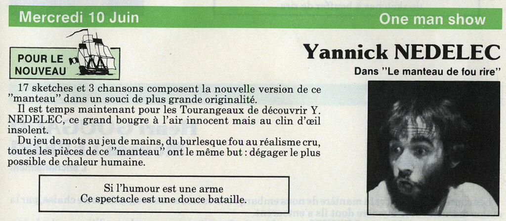1987.05-Prog-Bateau-Ivre-BeGood09-1024x448 Yannick Nedelec "Le manteau de fou rire" (10/06/87)