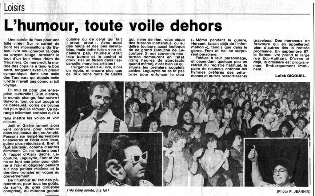 1987.06.05-NRCO.7ADPRE-1024x636 "Soirée de l'humour" ( 03/06/87)