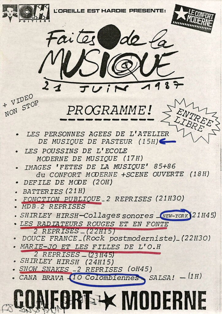 1987.06.21-Affiche01-A3-photocopiee-Oreille-est-Hardie-Copie-724x1024 "Fête de la musique" (21/06/87)