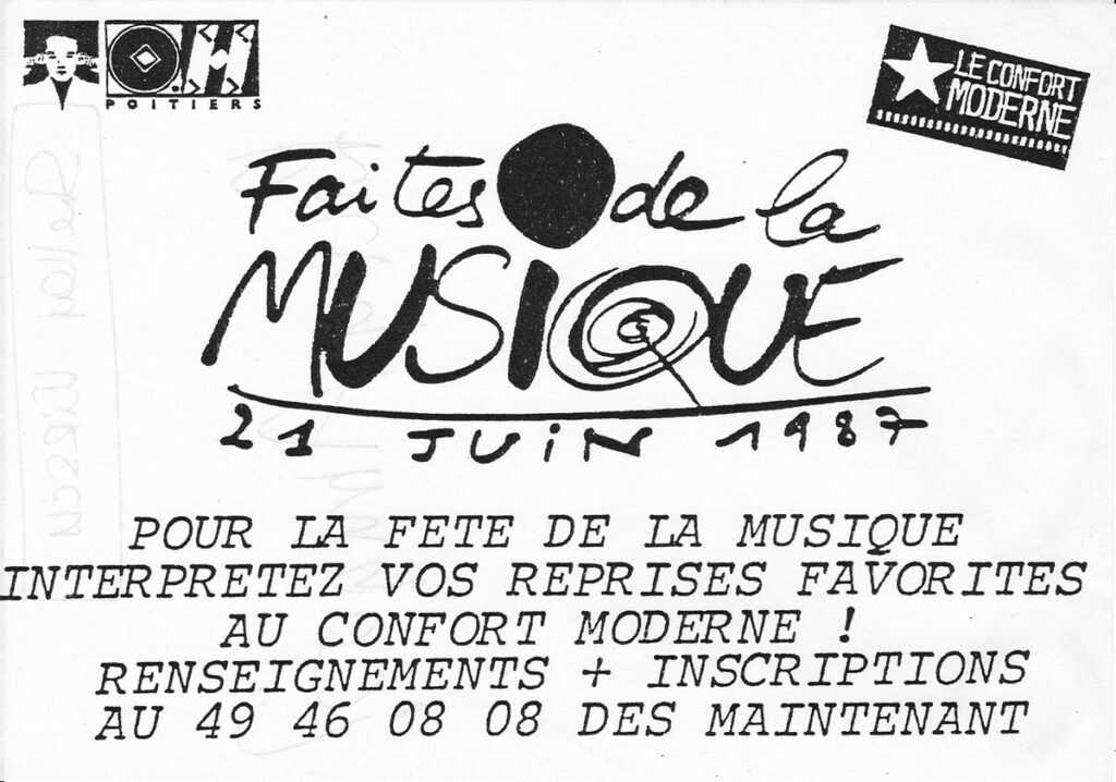 1987.06.21-Flyer01-Oreille-est-Hardie-1024x718 "Fête de la musique" (21/06/87)