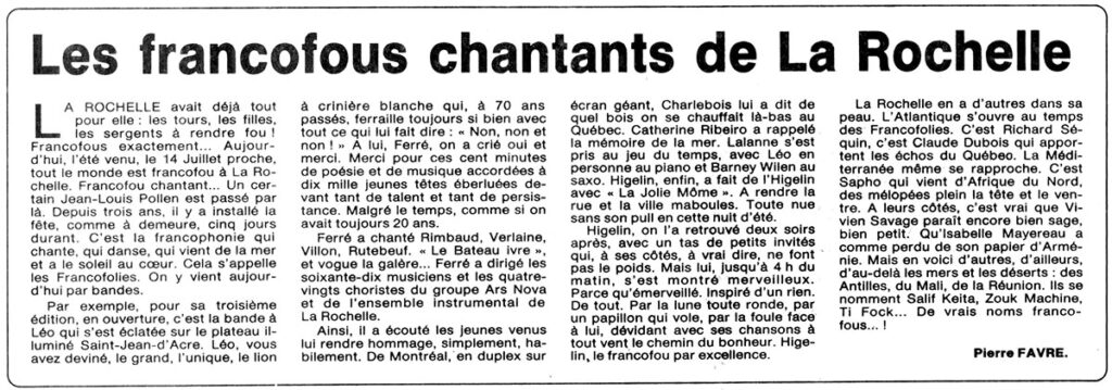 1987.07.13-NRCO.KADPREa-1024x359 "Francofolies" (09 au 13/07/87)