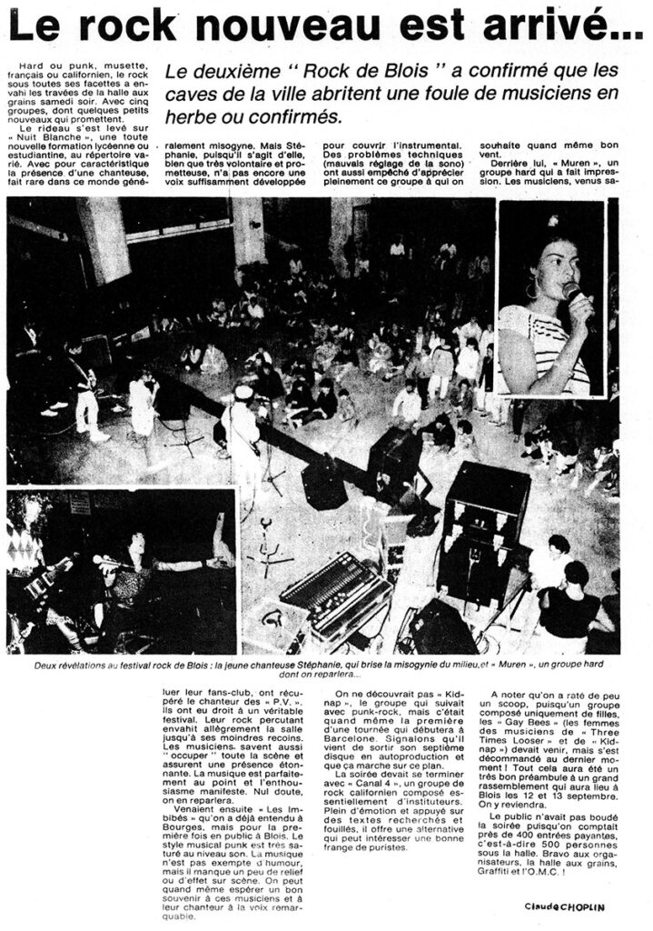 Dossier-de-presse-GraffitiPhilippe-Cosson031-719x1024 "Rock à Blois" (25/07/87)