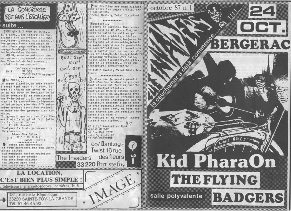 1987.10-Invaders-n01r-Rock-Around-The-Clautre-1024x742 Flying Badgers, Kid Pharaon (24/10/87)