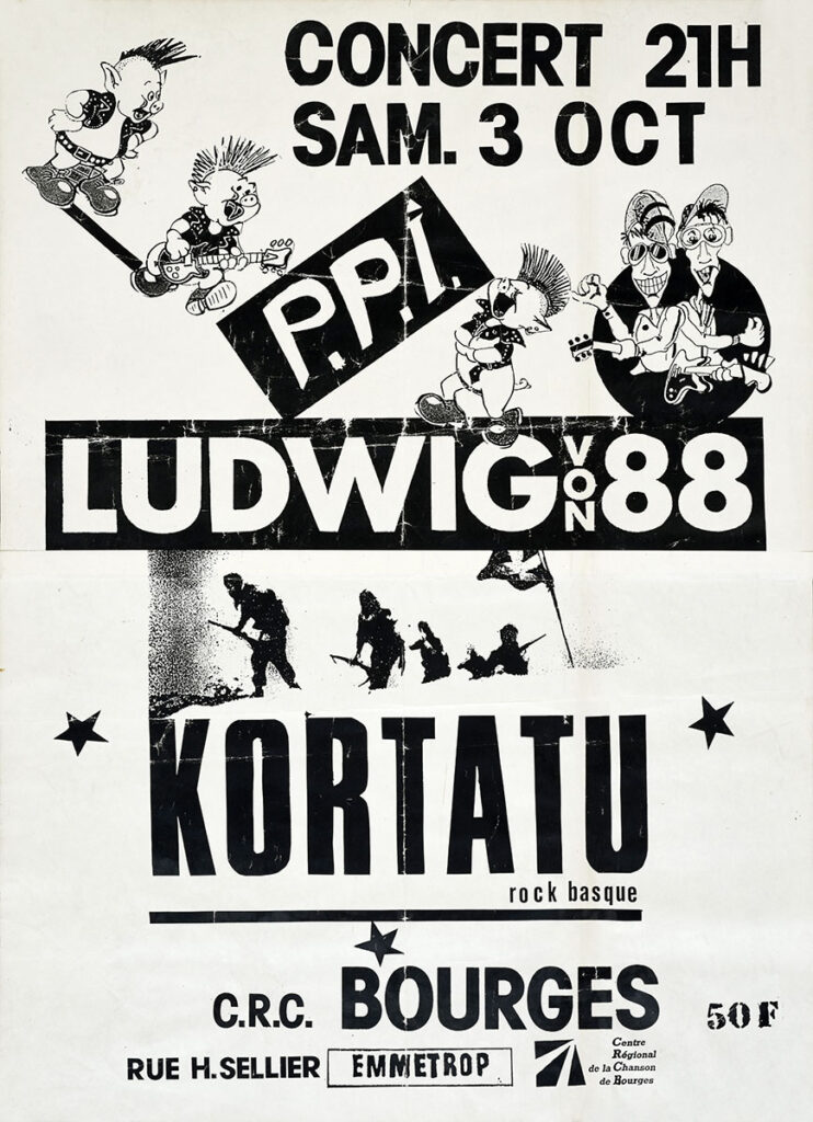 1987.10.03-Affiche01-42-58-photocopiee-Riton-Copie-742x1024 P.P.I. Ludwig von 88, Kortatu (03/10/87)