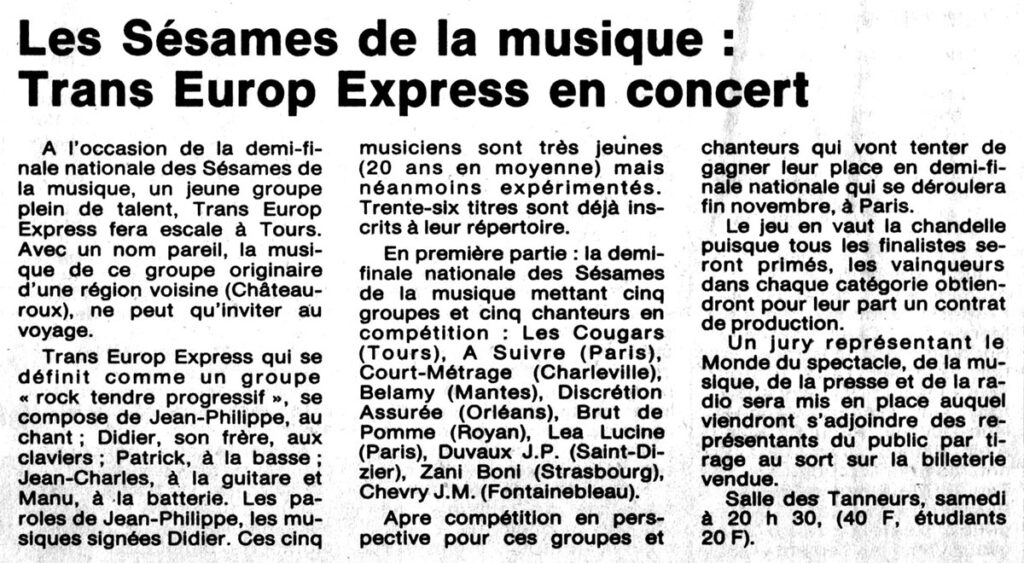 1987.10.09-NRCO.6ADPREa-1024x563 "Sésames de la musique" (10/10/87)