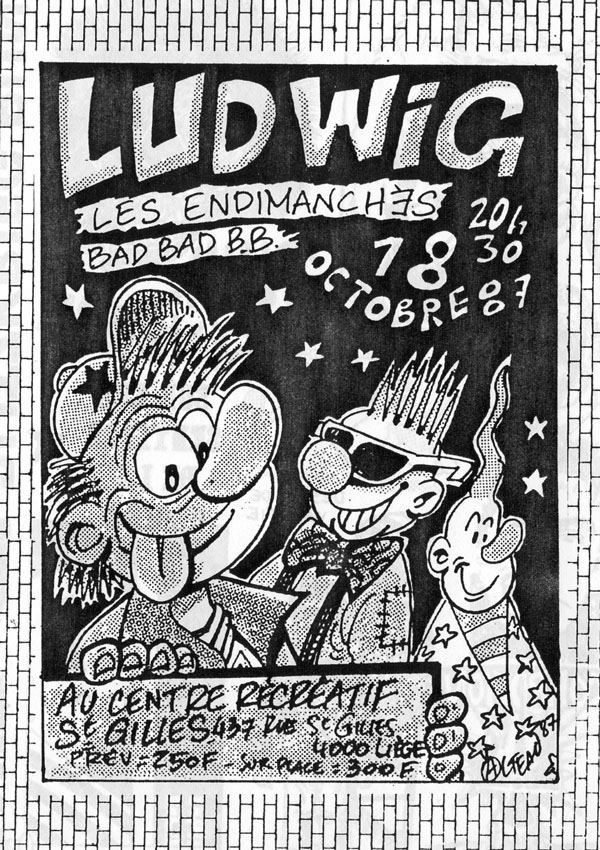 1987.10.18-Ludwig-von-88-Laurent-ManetFL01 Bad Bad B.B. les Endimanchés, Ludwig Von 88 (18/10/87)