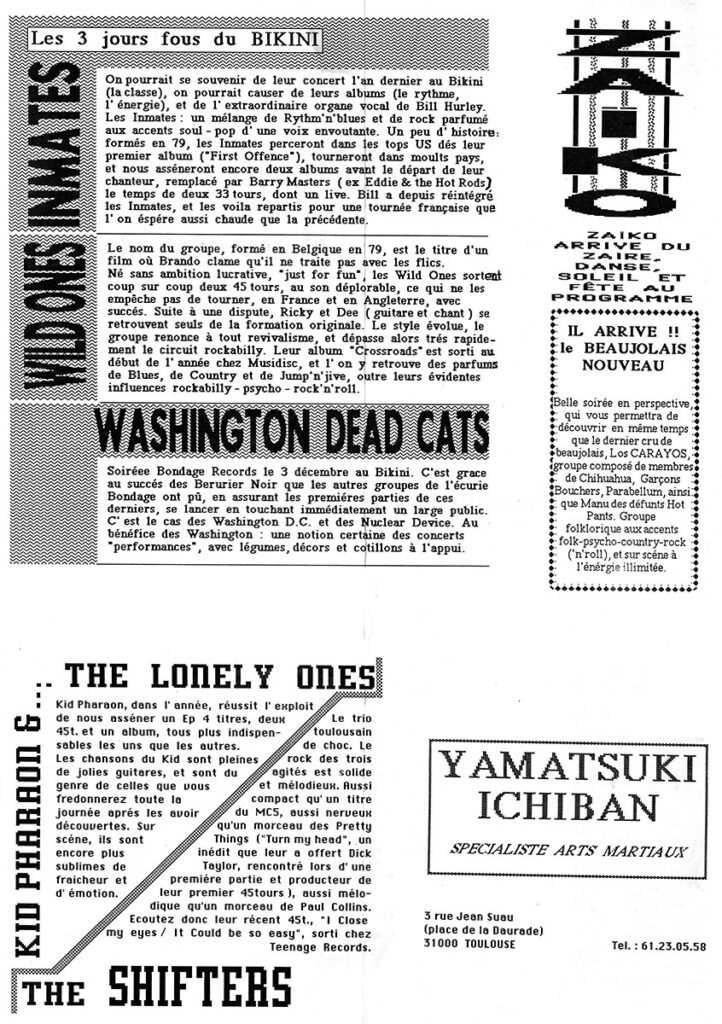 Le-Petit-bikini-2-verso-722x1024 Nuclear Device, Washington Dead Cats (03/12/87) annulé