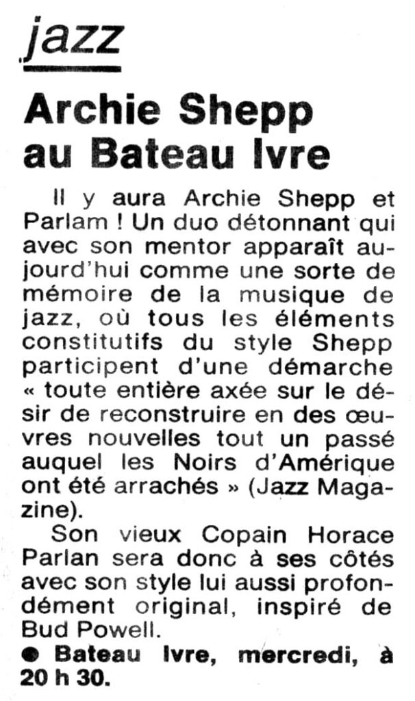 1987.10.31-NRCO.5ADPREa-606x1024 Archie Shepp - Horace Parlan (04/11/87)