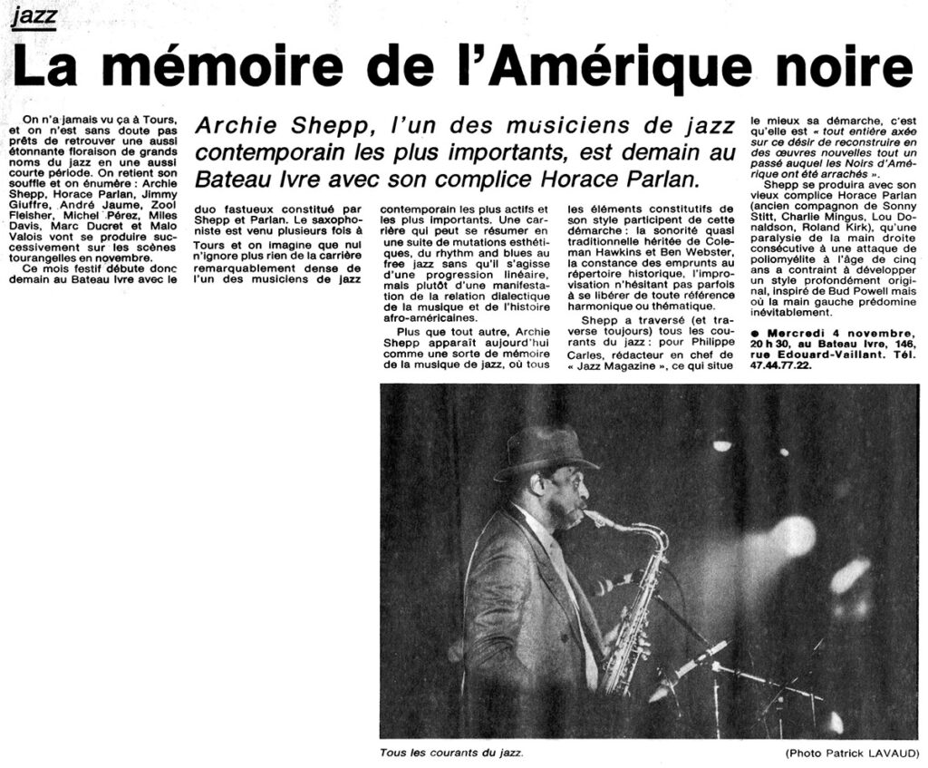 1987.11.03-NRCO.5ADPREc-1024x847 Archie Shepp - Horace Parlan (04/11/87)