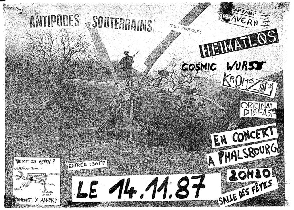 1987.11.14-Heimat-Los-Heimat-LosFL-1024x730 Heimat-Los, Cosmic Wurst, Original Disease, Kaptain' Cavern (14/11/87)