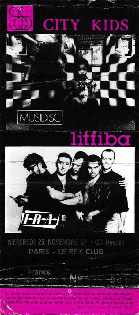 1987.11.25-Ticket01-Rose-454x1024 City Kids, Litfiba (25/11/87)