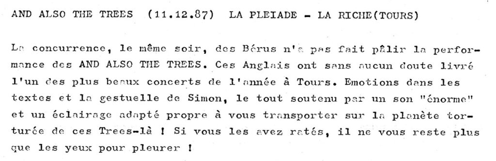1988.01-Serum-4-EuthanasiePRE14-1024x332 And Also The Trees, Palais Royal (11/12/87)