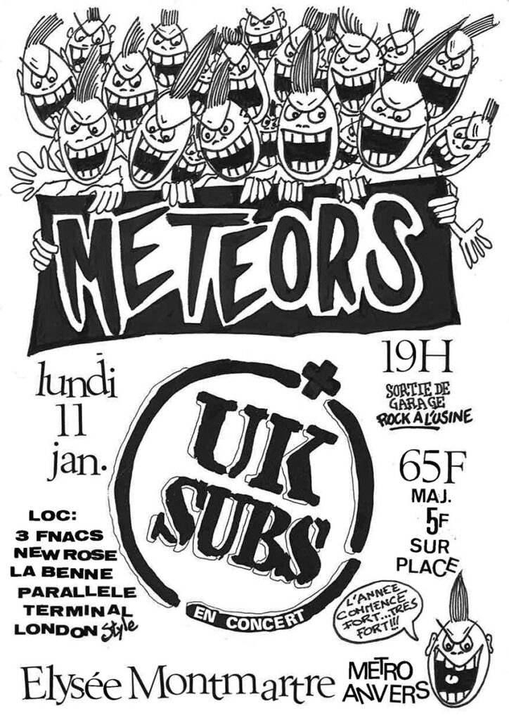 1988.01.11-Flyer02-Gerald-Biot-724x1024 Les Réactors, UK Subs, Meteors (11/01/88)