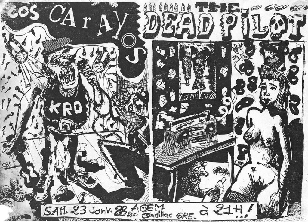 1988.01.23-Flyer01-Makhno-Bruere-1024x744 Dead Pilot, Los Carayos (23/01/88)