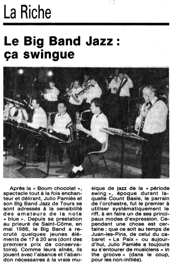 1988.01.30-NRCO.9ADPRE-669x1024 François Imbert, Françoise Moreau, Big Band Jazz de Tours, Julio Pamiès (24/01/88)