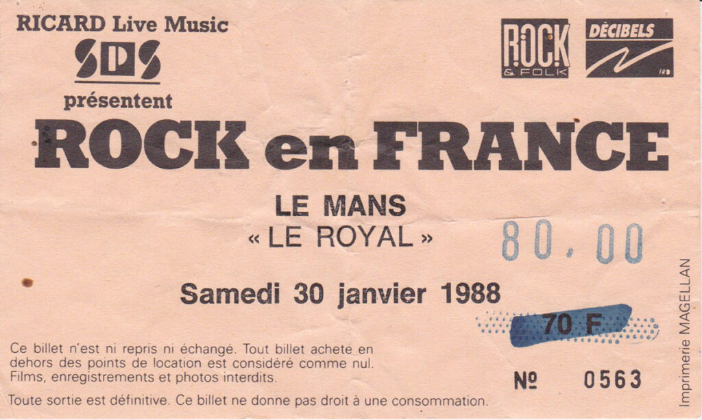 1988.01.30-Ticket01-LTDC-1024x613 "Rock en France" La Souris Déglinguée (30/01/88)