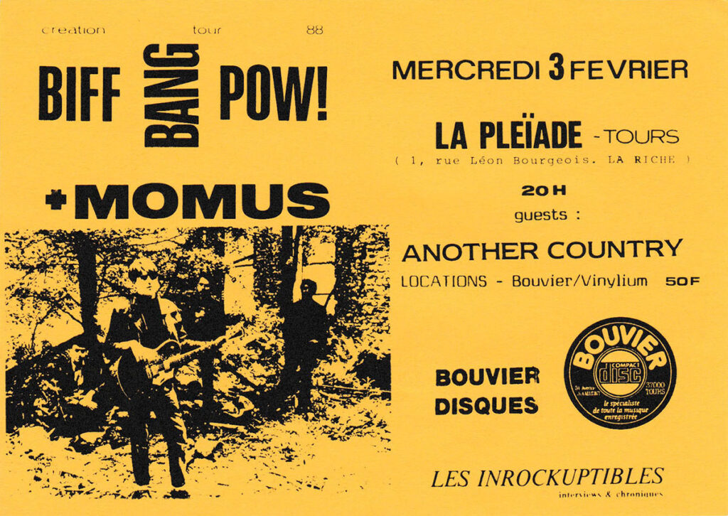 1988.02.03-Flyer01-Psykout-1024x726 Another Country, Momus, Biff Bang Pow ! (03/02/88)